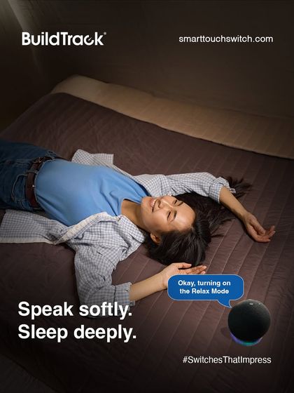 Speak your way into stillness. With a simple voice command like "Okay, turning on the Relax Mode," your room transforms into a peaceful and calm retreat, helping you sleep deeply.