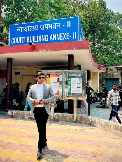 Outside a Court Building Annexe. Much of a lawyer's work happens in these corridors, preparing for the moments that matter inside the courtroom.