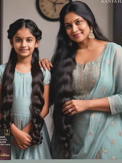 The secret to healthy hair is a tradition I'm passing down. My Kanya Hair Oil is gentle and effective for all ages, perfect for the whole family to use for strong, long, and shiny hair.