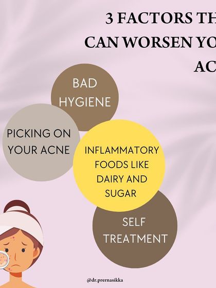Your acne might be worsening due to a few key factors. Picking at pimples, consuming inflammatory foods like dairy and sugar, bad hygiene, and self-treating without a proper diagnosis can all exacerbate the issue. A professional consultation is the best first step.