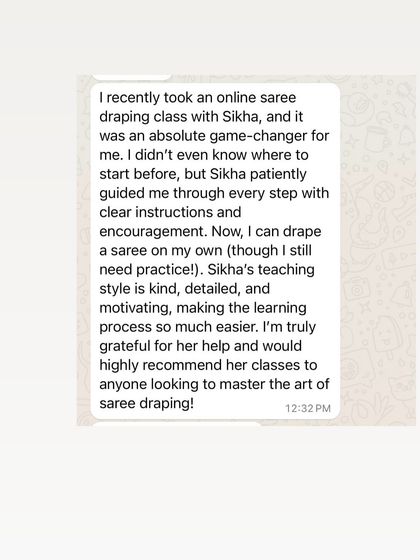 Shikha Agarwal - Personal Saree Draping Classes Words from My Wonderful Students photo 21