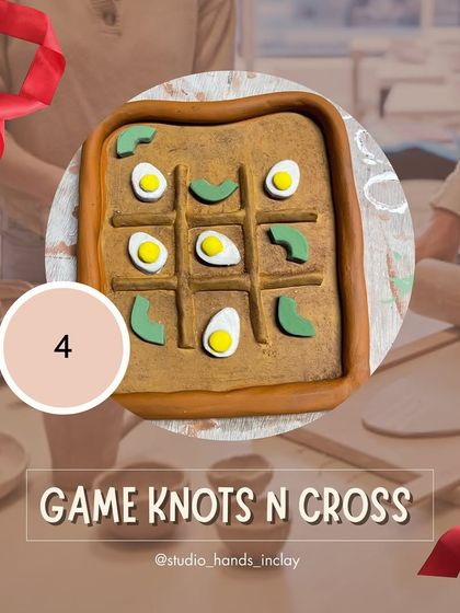 You can even make games. This is a handmade "Knots & Cross" (tic-tac-toe) game with cute egg and avocado pieces. It's a fun and playful project for all ages.