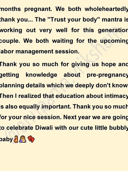 This testimonial from a woman with PCOS highlights how education about intimacy and pre-pregnancy planning is just as important as the physical aspects of conception.