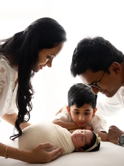 Welcoming a new baby is a family affair. I love capturing the whole family admiring their newest member, with big brother looking on with so much love and curiosity. These are the first pages of your new family story.