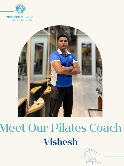 This is me, Vishesh, your dedicated Pilates coach. My passion is helping you achieve your fitness goals through mindful movement that builds strength, flexibility, and balance. I'm here to guide you through every step of your transformation.