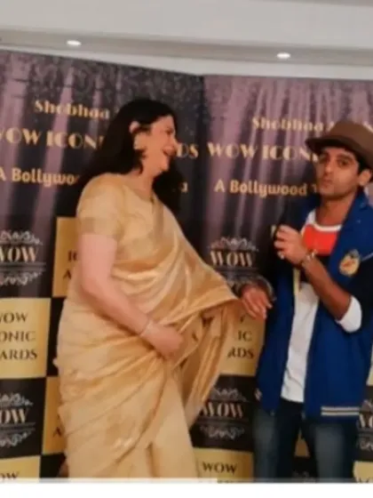 Another angle of my interview, showing my engagement with the guest. As a host, my full attention is on making the interviewee feel like the star.