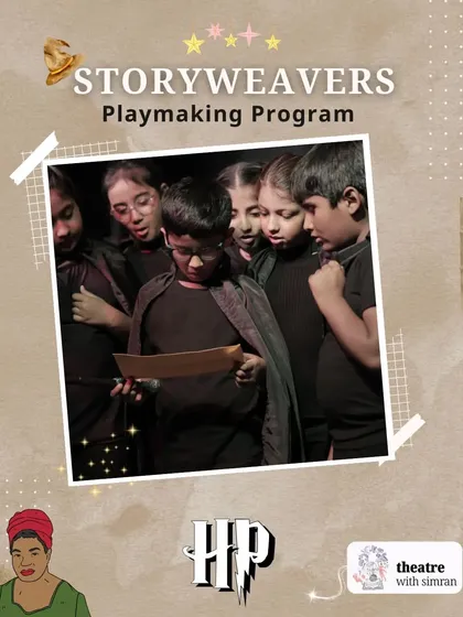 Our "Storyweavers" playmaking program, where children aged 7-10 learn to read, interpret, and perform scripts together.