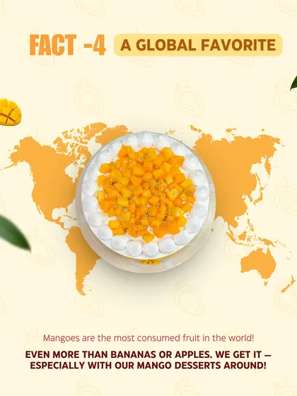 Mango is a global favorite, and we celebrate its worldwide appeal with our popular mango desserts. Our seasonal mango cake is a crowd-pleaser, loved by customers everywhere.