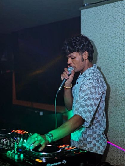 Getting on the mic to hype the crowd is a key part of my performance style.