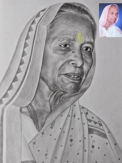 I was honored to draw this portrait of an elder. Capturing the wisdom and kindness in her expression was my main goal. These sketches make for a heartfelt gift for parents and grandparents.