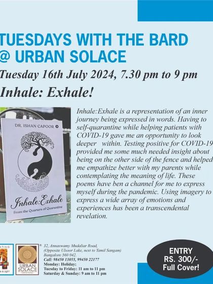 A look at Dr. Ishan Capoor's debut poetry book, "Inhale: Exhale," which was born from his experiences during the pandemic.