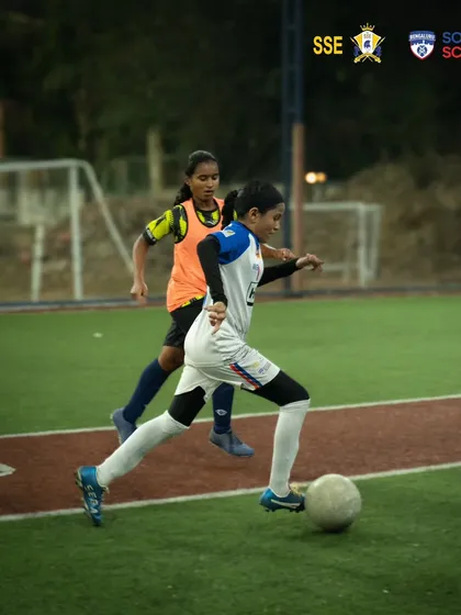 Our combined girls' session with Mumbai Knights in full swing. This collaboration allows our players to train at a high intensity and push their limits.