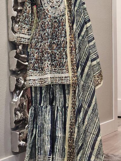 Getting ready for summer with some cool cotton styles. This preview shows the kind of breathable and stylish Ajrakh print outfits I feature in my seasonal collections during my live shopping events.