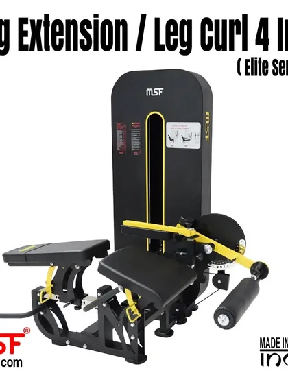 The 4-in-1 Leg Extension/Leg Curl machine from our Elite Series, without a user.