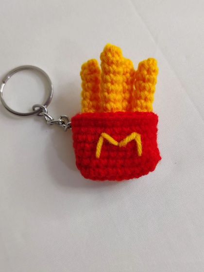 For the fast-food lover, a set of burger and fries keychains.