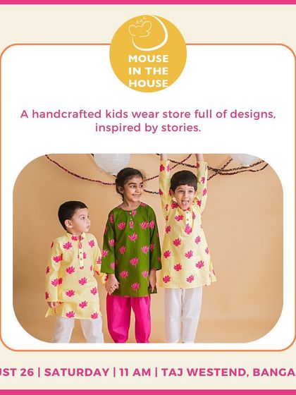Mouse in the House is a handcrafted kid's wear store with designs inspired by stories. Their festive kurtas are always a big hit.