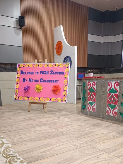 A warm welcome at Mount Olympus School in Gurugram for a POSH training session. I work closely with educational institutions to ensure their staff and teachers are fully equipped to maintain a safe and respectful learning environment.