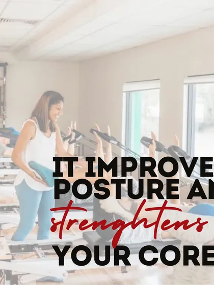 Reason 1: It improves posture and strengthens your core. A strong center and better alignment are some of the first things you'll notice.