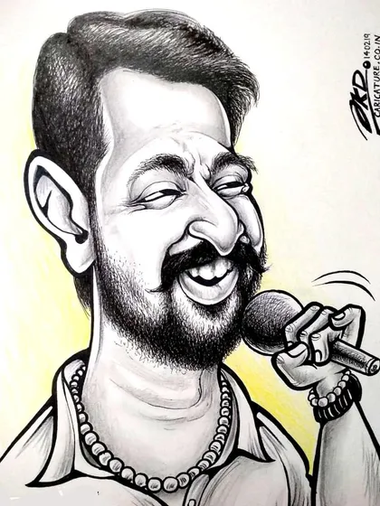 I had the opportunity to draw Job Kurian, a versatile singer and music composer from the Malayalam film industry.