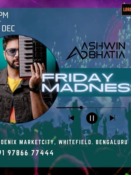 Debuting at Lord of the Drinks, Whitefield. A poster announcing my first gig at this new venue to kickstart December.