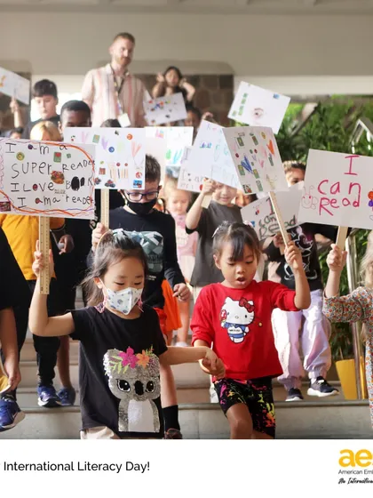 The journey of a lifelong reader starts here. We celebrate milestones big and small, like our elementary students proudly declaring their new reading skills. We foster a love for literacy that empowers them to explore the world through books.