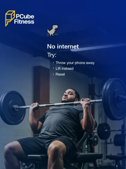 No internet? No problem. The iron is always connected. A focused member executes a barbell incline bench press to target the upper chest.