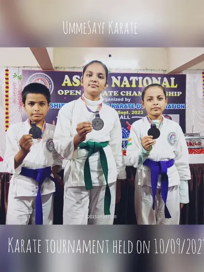 More of our winners from the karate tournament. Seeing them stand on the podium with their medals is a proud moment that makes all the hard training sessions worth it.