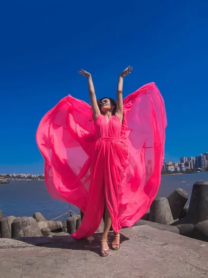 More shots from my self-designed gown photoshoot. This shows my dedication to bringing a creative vision to life from concept to execution.