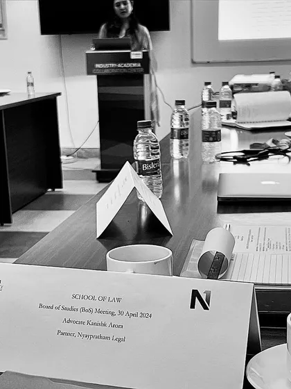 My place at the table during the Board of Studies meeting. Being invited as an External Expert allows me to share my litigation experience to help shape a curriculum that prepares students for the challenges of the legal profession.