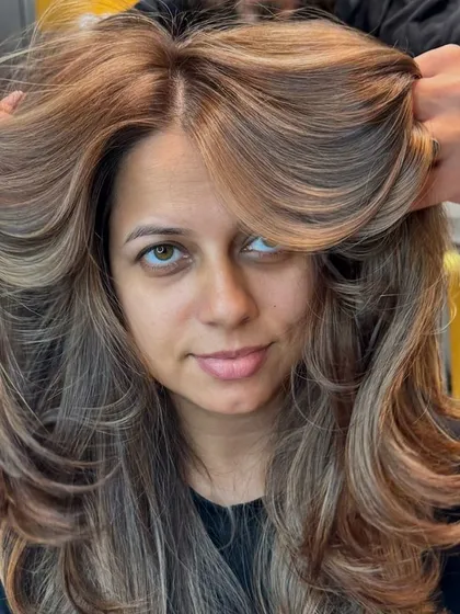 The layers and colour in this blonde balayage create incredible movement and texture.