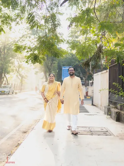 Your love story doesn't need a grand backdrop to be beautiful. We captured this couple during a simple walk, using the soft morning light and urban environment to create a natural, romantic portrait that feels both candid and composed.