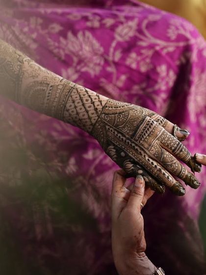 The final touches being applied to my bridal mehendi. This is where the wedding journey truly begins.