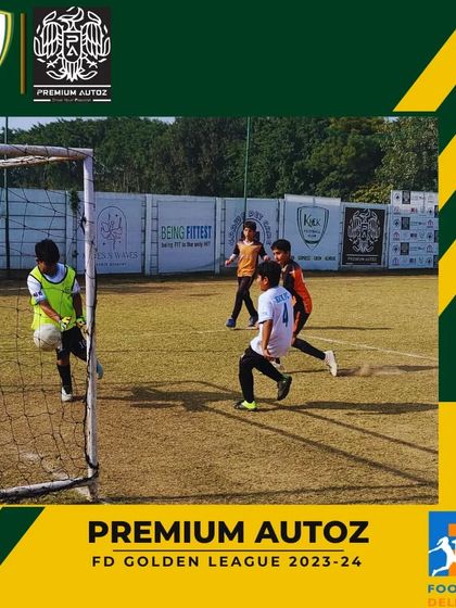 A goalkeeper makes a save during a tense moment in a Golden League game.