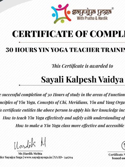 Another proud graduate of our 3rd batch of Yin Yoga TTC. We celebrate their commitment to learning this subtle and profound practice.