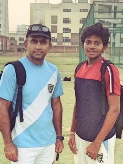 A moment of pride with one of our trainees who made it to the Bilaspur Bulls team. This picture was taken at our academy grounds where his journey began.