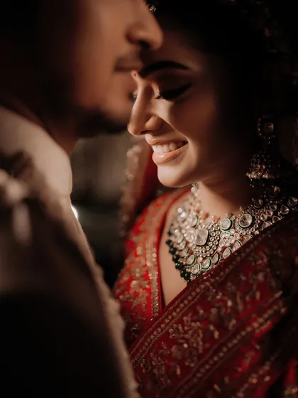 It's the whispered moments that tell the loudest stories. This intimate close-up of Prama and Anurag is where the soul of my work lies, in capturing the deep, unspoken connection between two hearts.