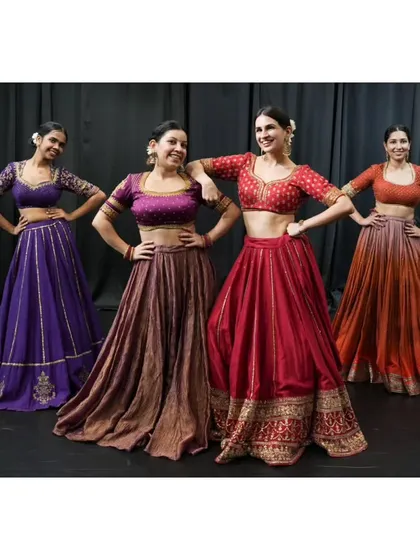 A group photo from our Diwali concept video shoot. We love collaborating with other creatives, like the clothing brand Jiviva and The Bombay Choir, to produce beautiful and meaningful dance content.