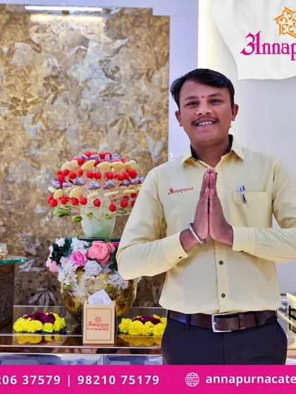 A warm welcome from the Annapurna Caterers team. With a smile and a 'namaste', we are ready to make your event special.