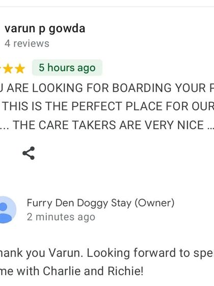 FurryDen - Home Dog Boarding Words from Our Happy Pet Parents photo 8