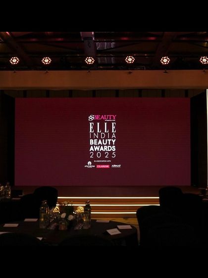The main screen at the SSBeauty Presents ELLE Beauty Awards 2025. We managed the content, trophies, and show flow for this glamorous evening celebrating the best in beauty.