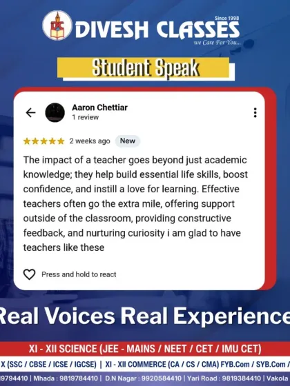 "They help build essential life skills, boost confidence, and instill a love for learning." We are glad our students recognize that our coaching goes beyond academics. Our teachers are dedicated to mentoring students for their future careers.