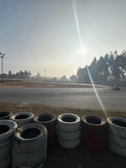 A duplicate shot of the track at sunset.
