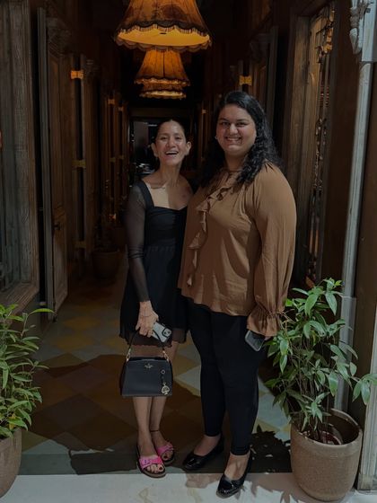 Just a bunch of strong Pilates women having fun! Here I am with a client, celebrating our connection that goes beyond the studio walls.