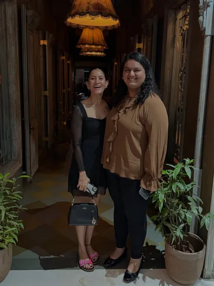 Just a bunch of strong Pilates women having fun! Here I am with a client, celebrating our connection that goes beyond the studio walls.