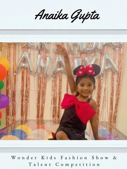 A warm welcome to Anaika Gupta. Her festive Minnie Mouse look is full of fun and personality.