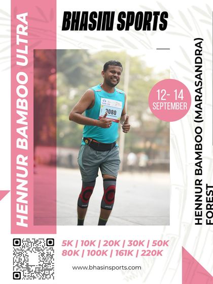 A runner giving a thumbs-up, showing his positive spirit on the course. We ensure our routes are well-supported so you can focus on your run.