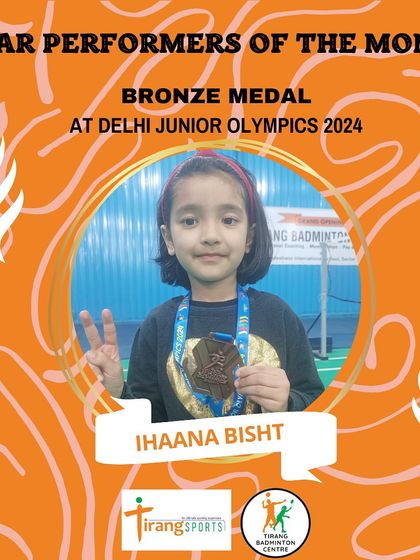 Congratulations to our youngest champion, Ihaana Bisht, for winning a bronze medal at the Delhi Junior Olympics. Her dedication at such a young age is truly remarkable.