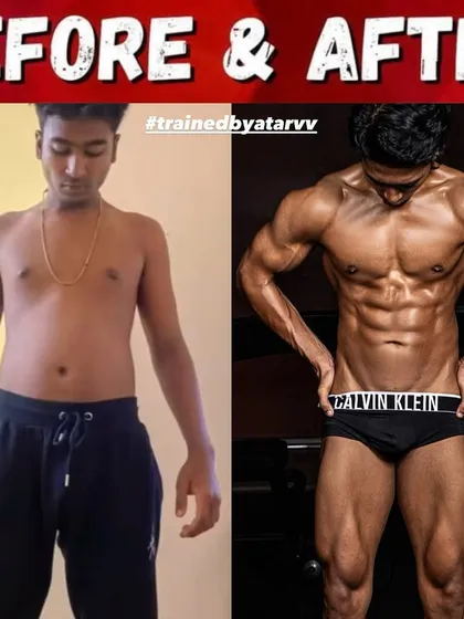 Proof that you can go from skinny to muscular. This client followed my custom muscle-building protocol, focusing on a strategic caloric surplus and progressive overload to pack on serious size and strength.