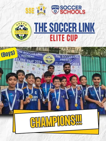 Our U11 team celebrating their championship win at The Soccer Link Elite Cup. We believe competitive success is a natural outcome of a strong development process, and we are incredibly proud of our young players for their skill and teamwork.
