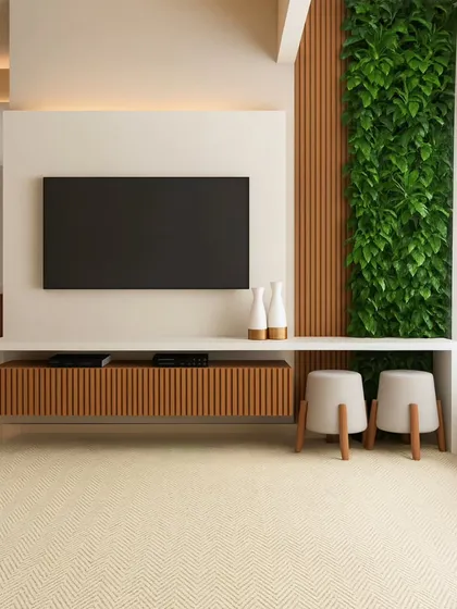 Every room deserves a green story. Even a slim vertical garden can add a powerful touch of nature and sophistication to a minimalist living space.